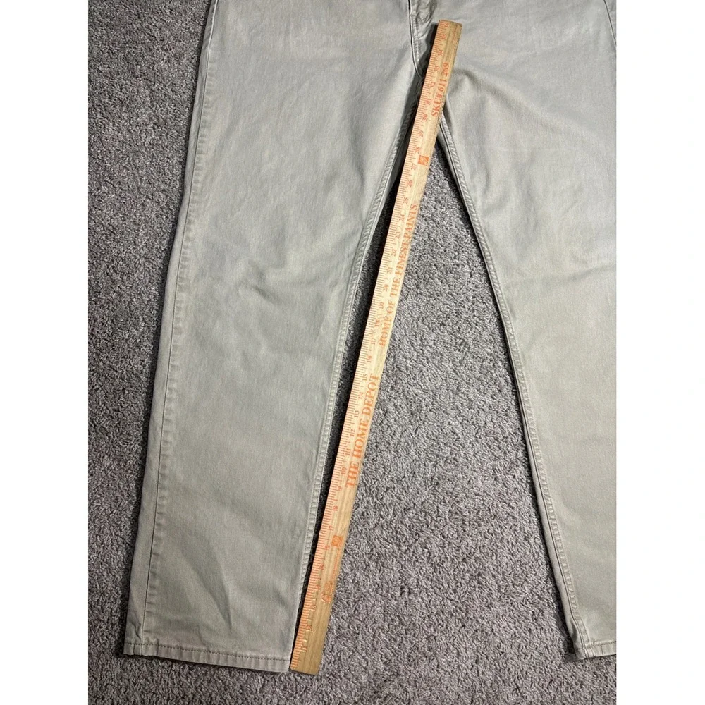 Levis 502 Athletic Taper Khaki Tan Chino Pants Mens 42X36 Stretch Cotton Denim